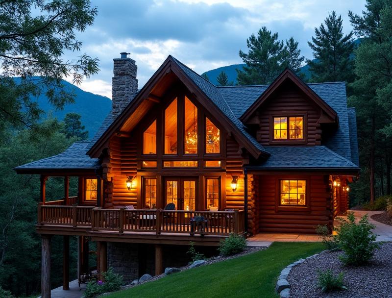Well-maintained cabin exterior